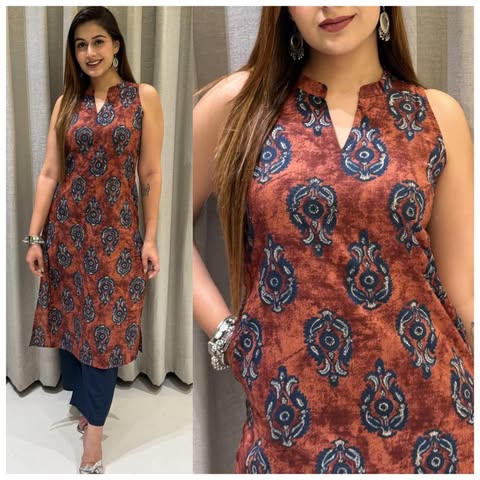 Cotton Sleeveless kurti Palazzo set