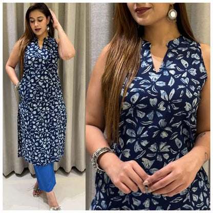 Cotton Sleeveless kurti Palazzo set