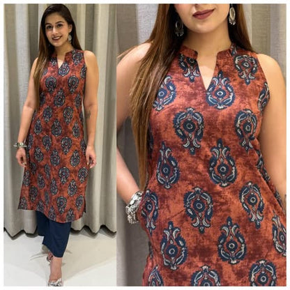 Cotton Sleeveless kurti Palazzo set