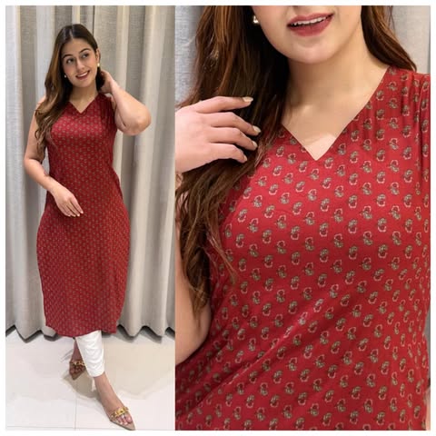 Cotton Sleeveless Kurti