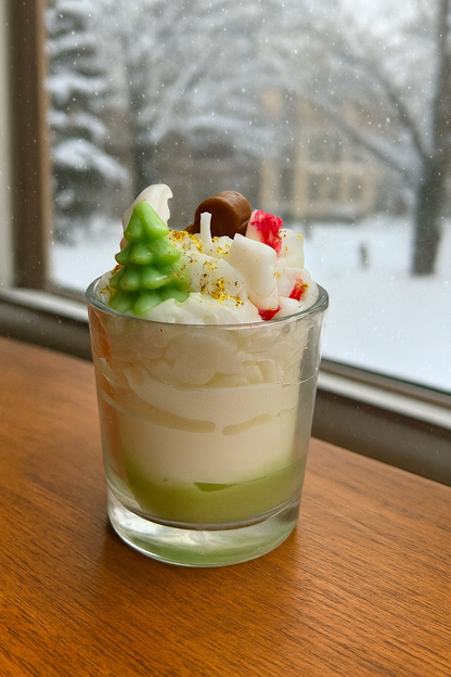 Snowy Christmas Shot Candle 🎄