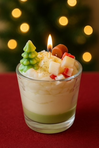 Snowy Christmas Shot Candle 🎄
