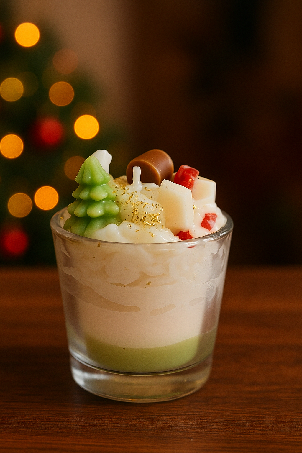 Snowy Christmas Shot Candle 🎄