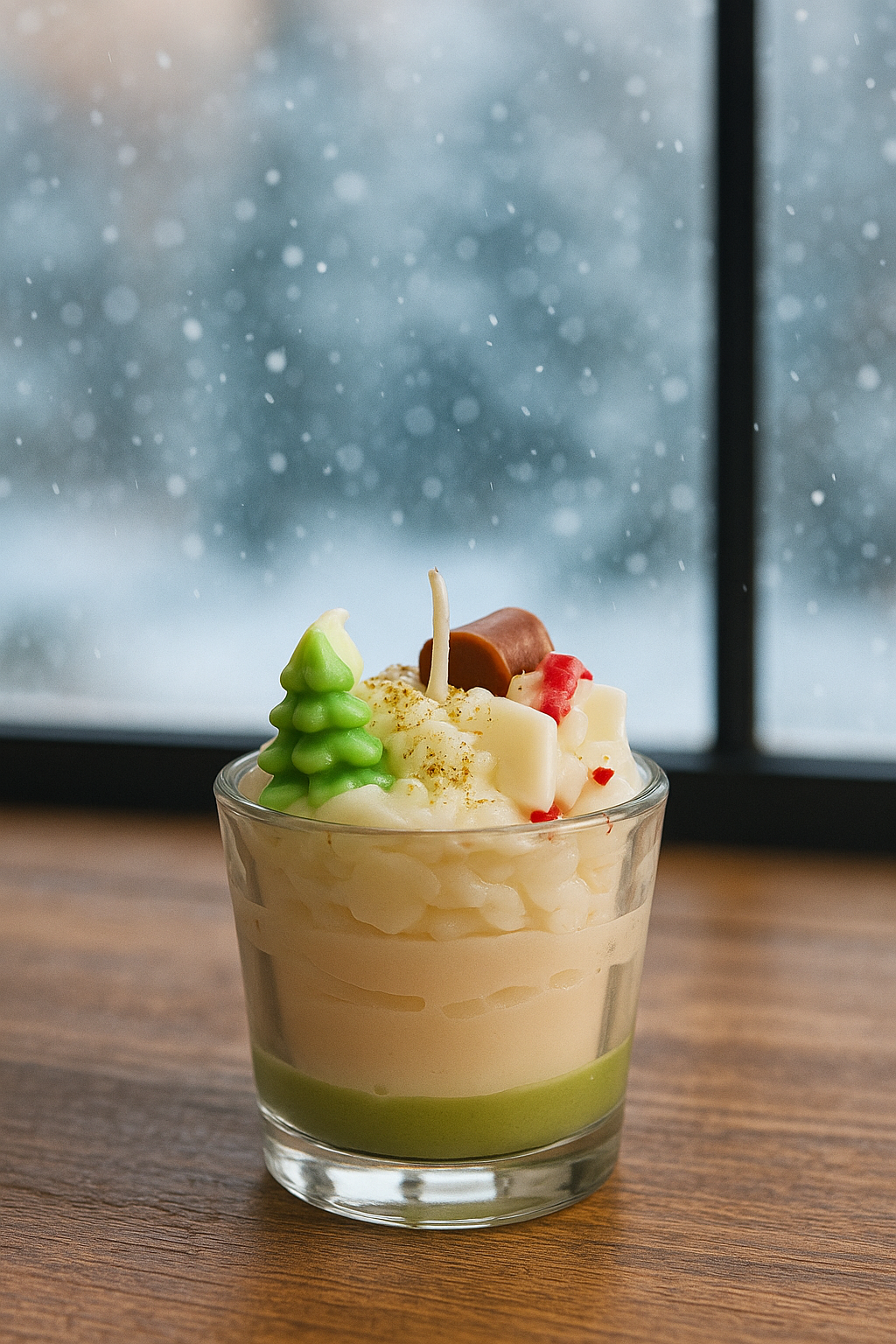 Snowy Christmas Shot Candle 🎄