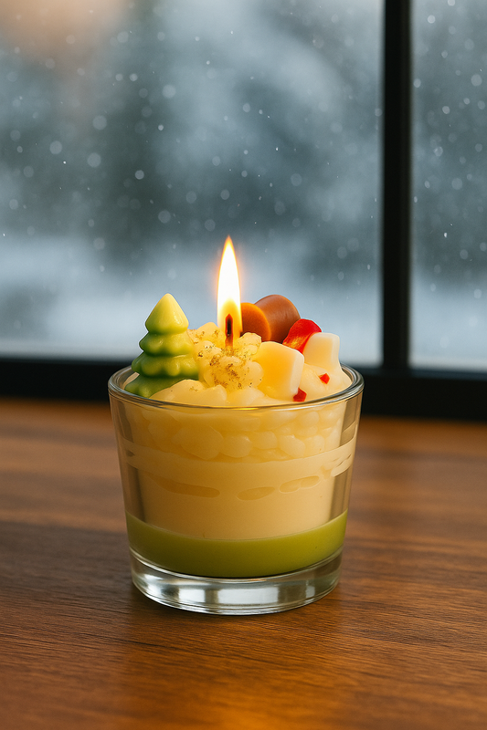 Snowy Christmas Shot Candle 🎄
