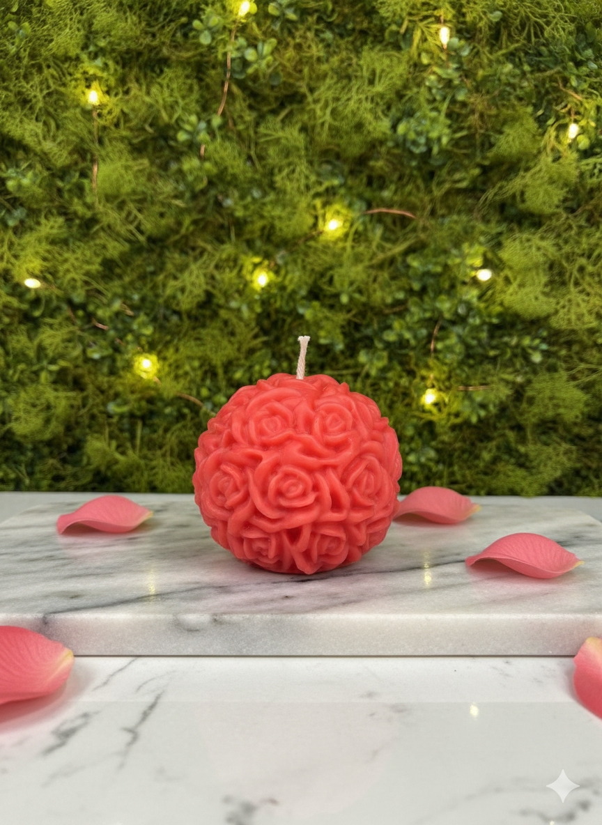 Rose Ball Candle 🌹