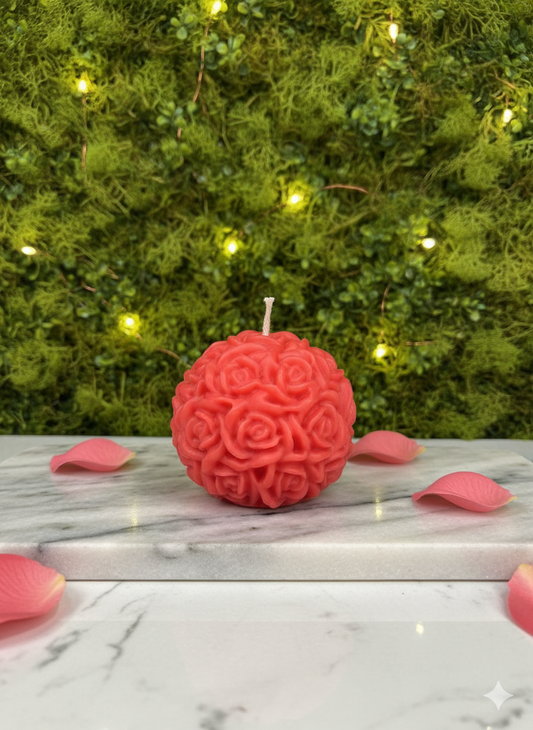Rose Ball Candle 🌹