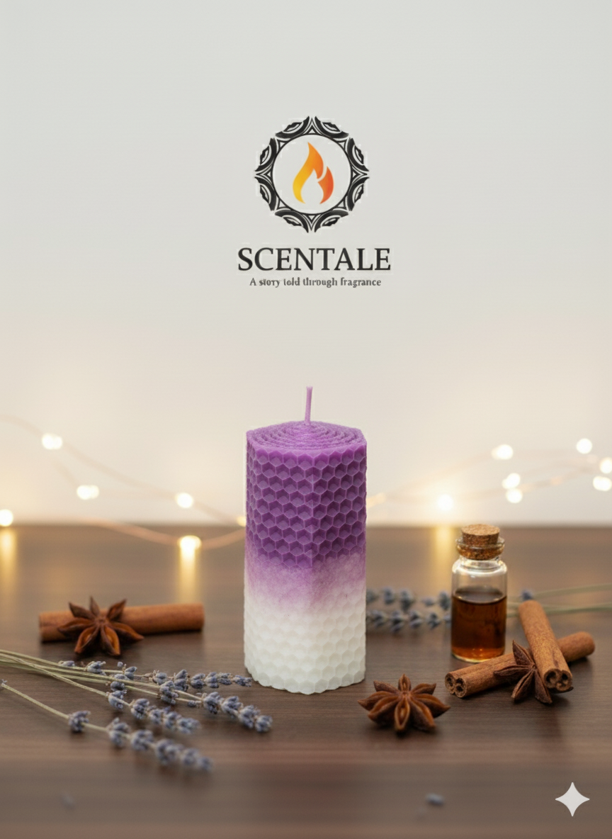 🐝 Scentale's Honeycomb Pillar Candle 🕯