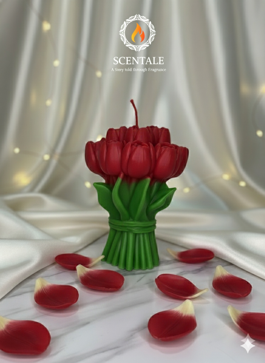🌷 Scentale's Everlasting Tulip Bouquet Candle 💖