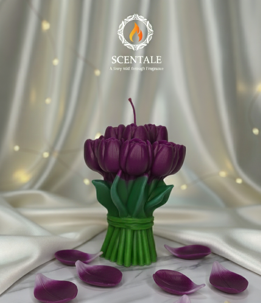 🌷 Scentale's Everlasting Tulip Bouquet Candle 💖