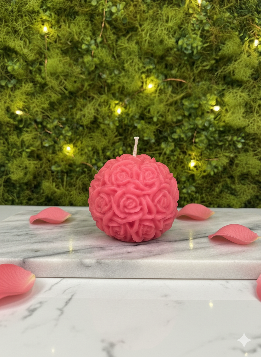 Rose Ball Candle 🌹