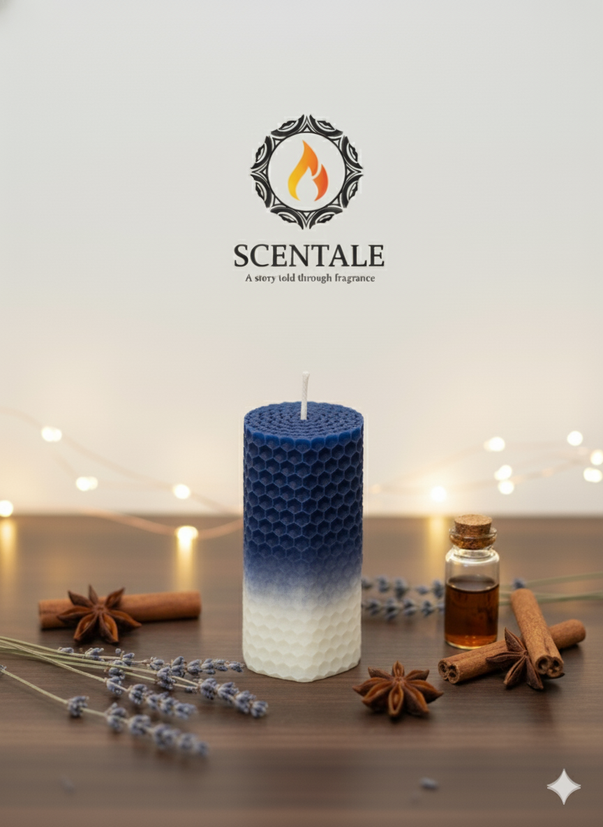 🐝 Scentale's Honeycomb Pillar Candle 🕯
