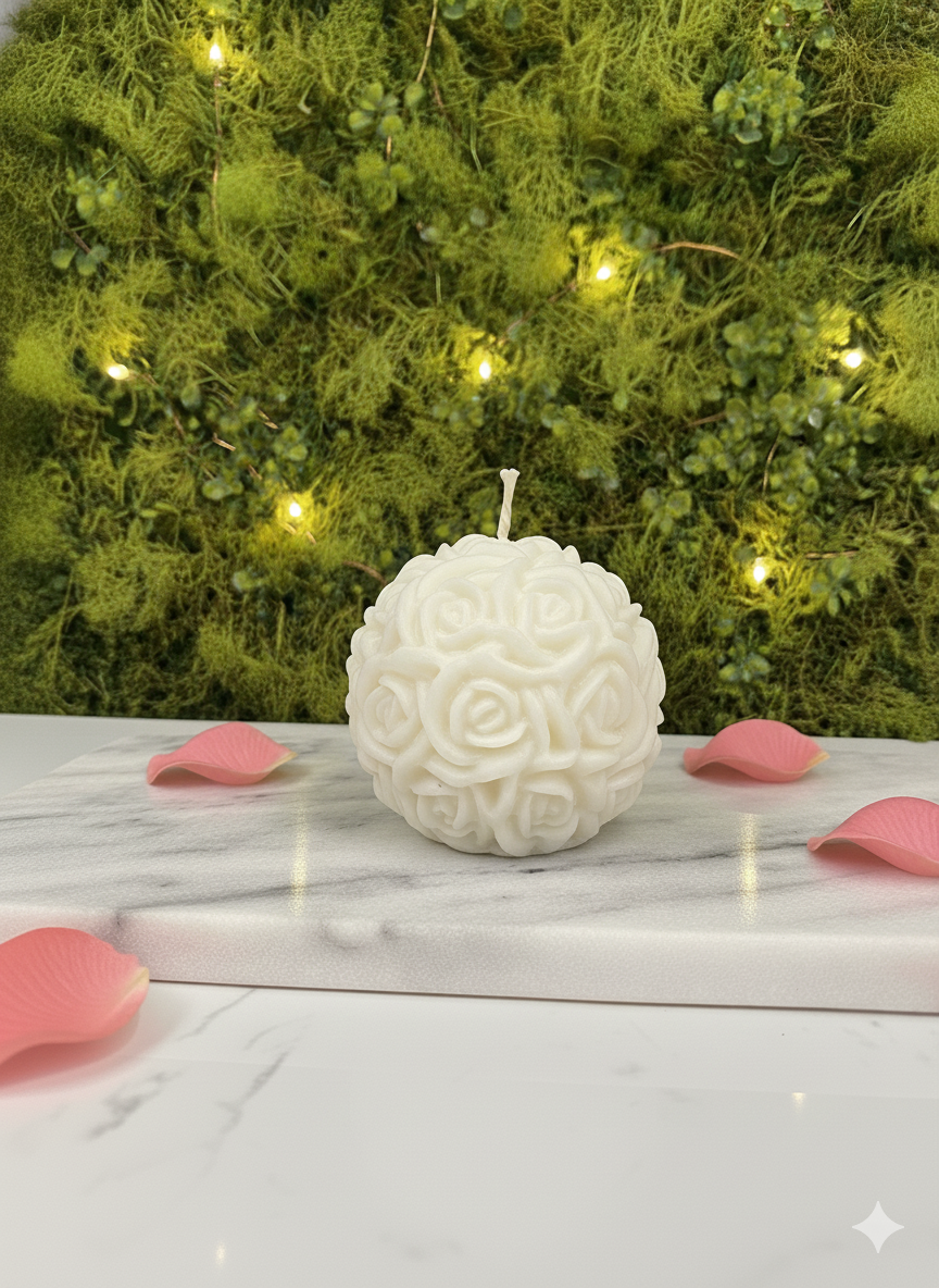 Rose Ball Candle 🌹