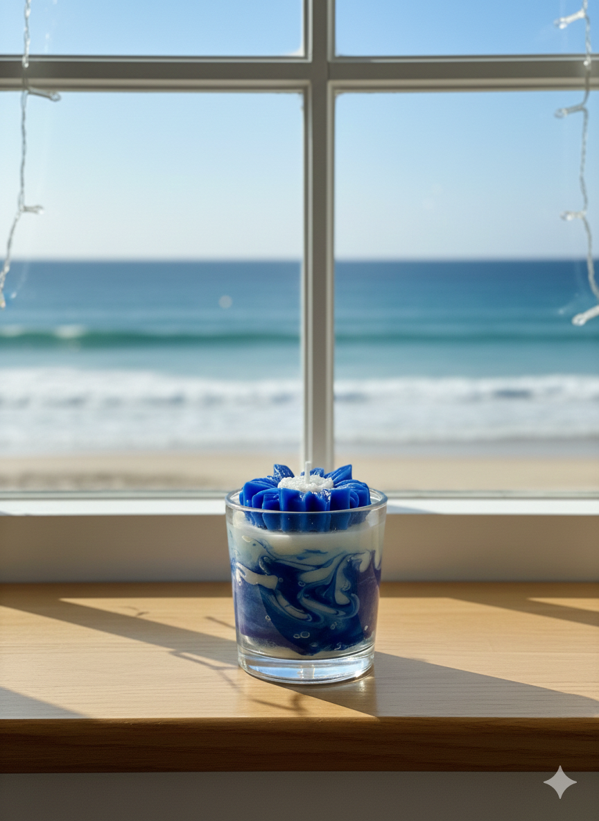 Ocean Swirl Candle 🌊