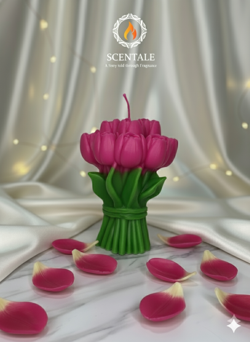 🌷 Scentale's Everlasting Tulip Bouquet Candle 💖