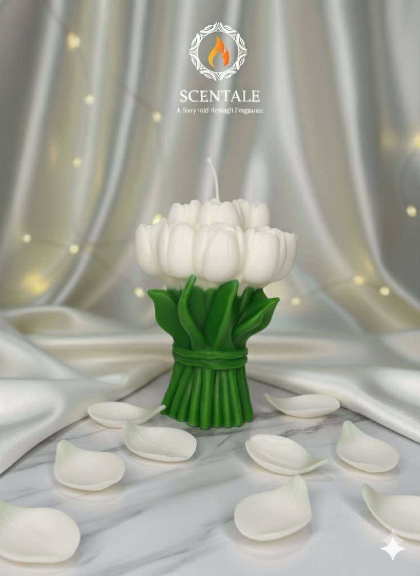 🌷 Scentale's Everlasting Tulip Bouquet Candle 💖