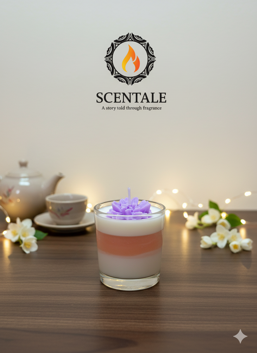 🍰 Scentale's Dessert Bloom Candle 🌸