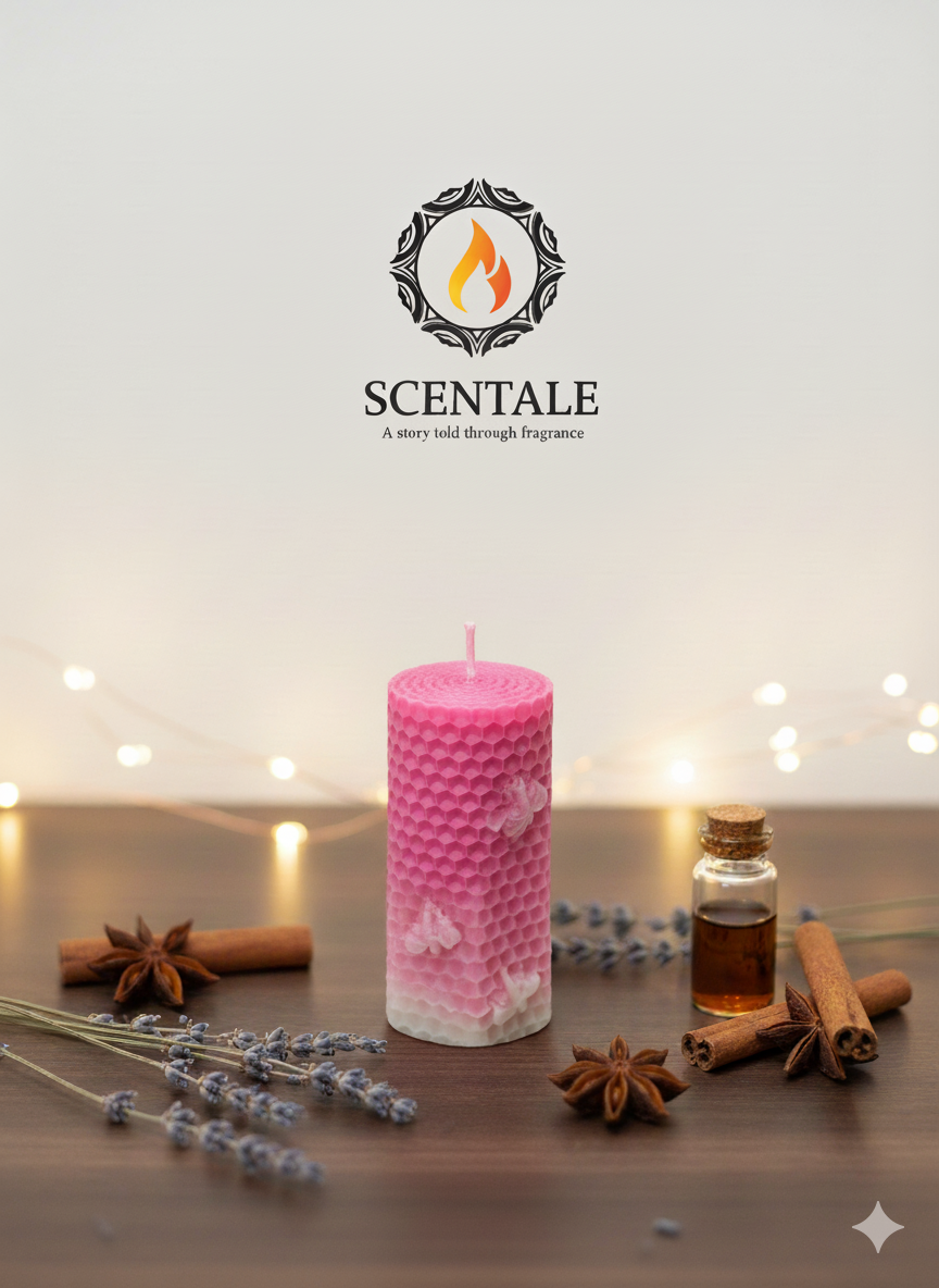 🐝 Scentale's Honeycomb Pillar Candle 🕯