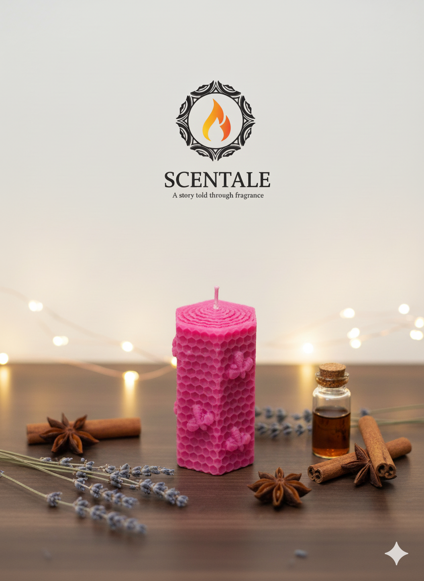 🐝 Scentale's Honeycomb Pillar Candle 🕯