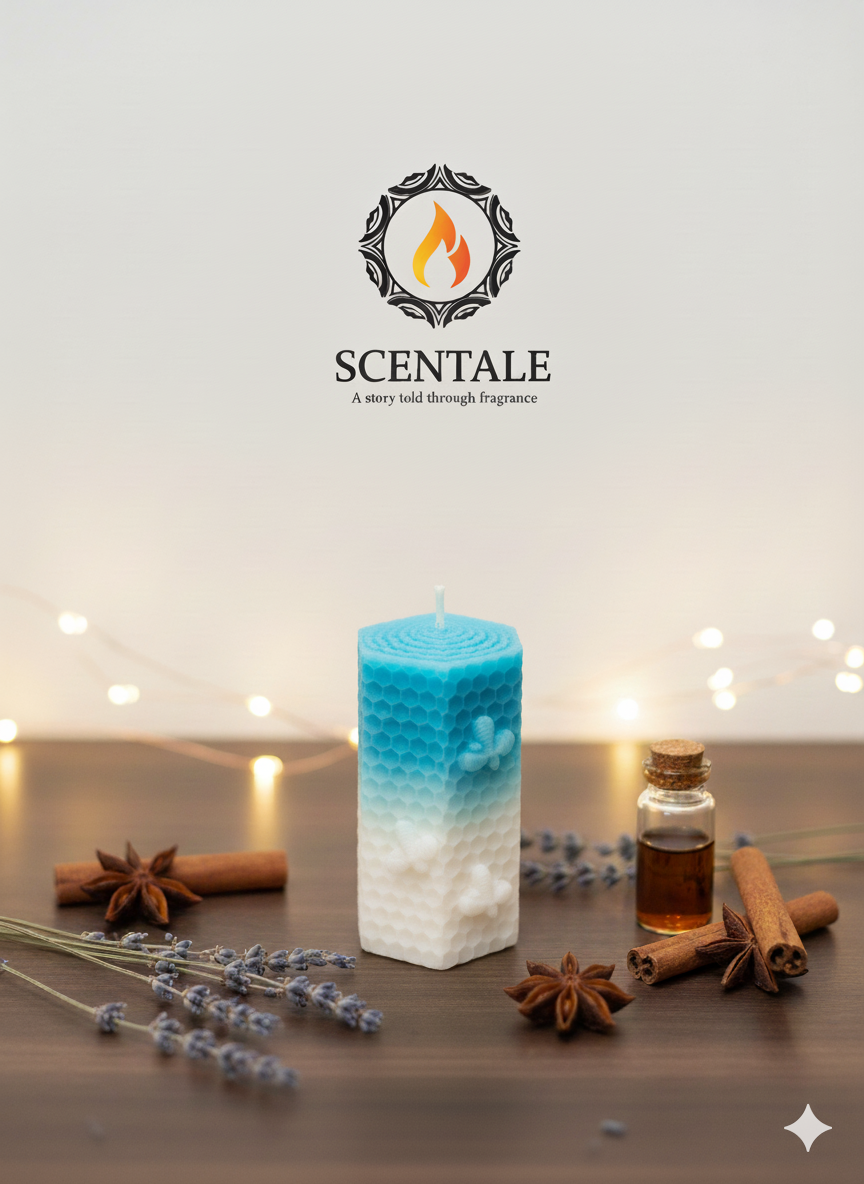 🐝 Scentale's Honeycomb Pillar Candle 🕯