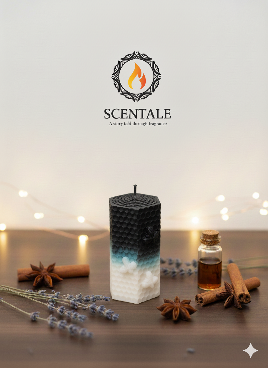 🐝 Scentale's Honeycomb Pillar Candle 🕯