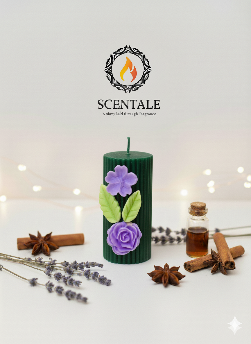 💜 Scentale's Secret Garden Pillar Candle ✨