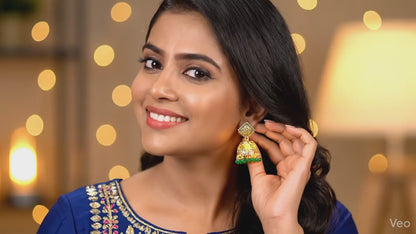 Traditional Lantern Pearl Tassel Earrings