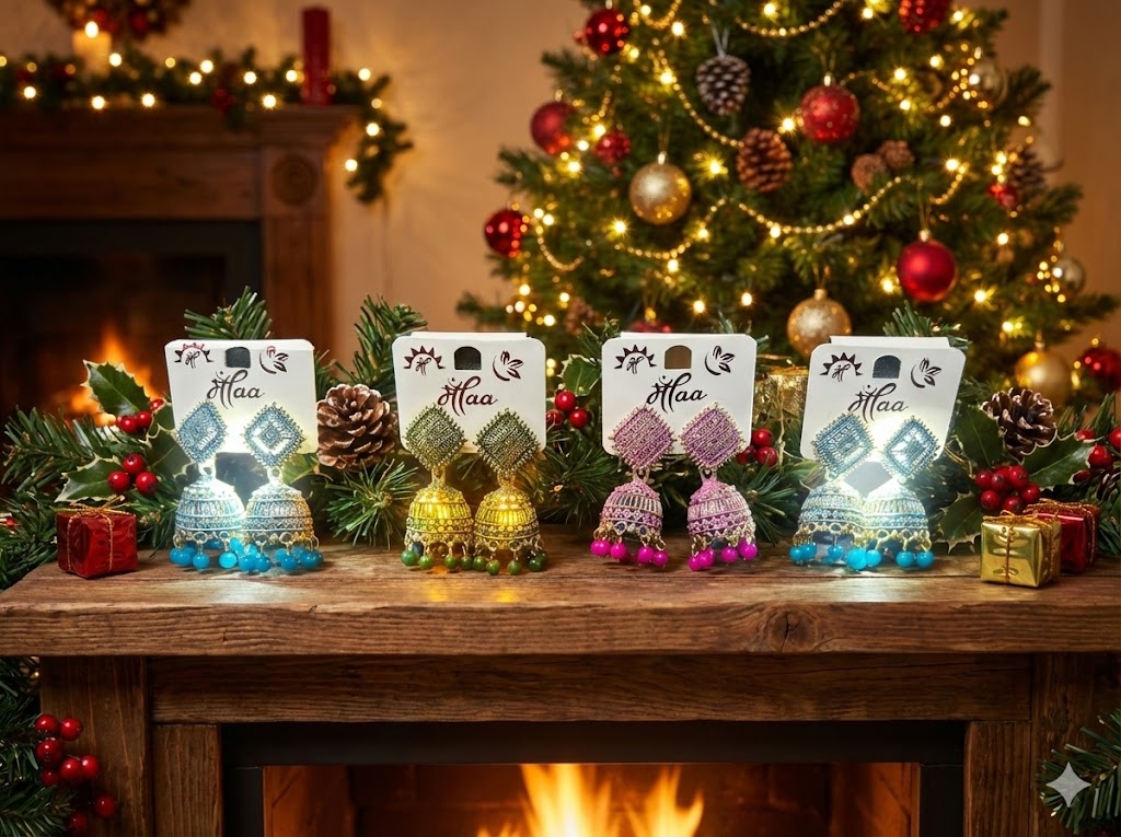 Traditional Lantern Pearl Tassel Earrings