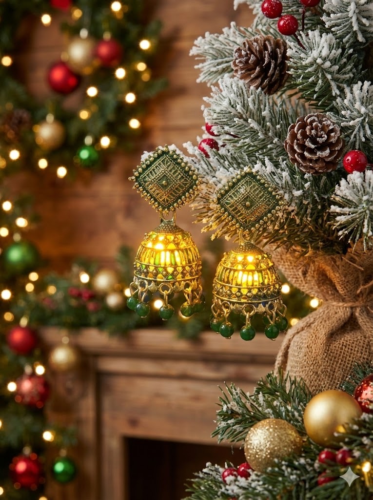 Traditional Lantern Pearl Tassel Earrings